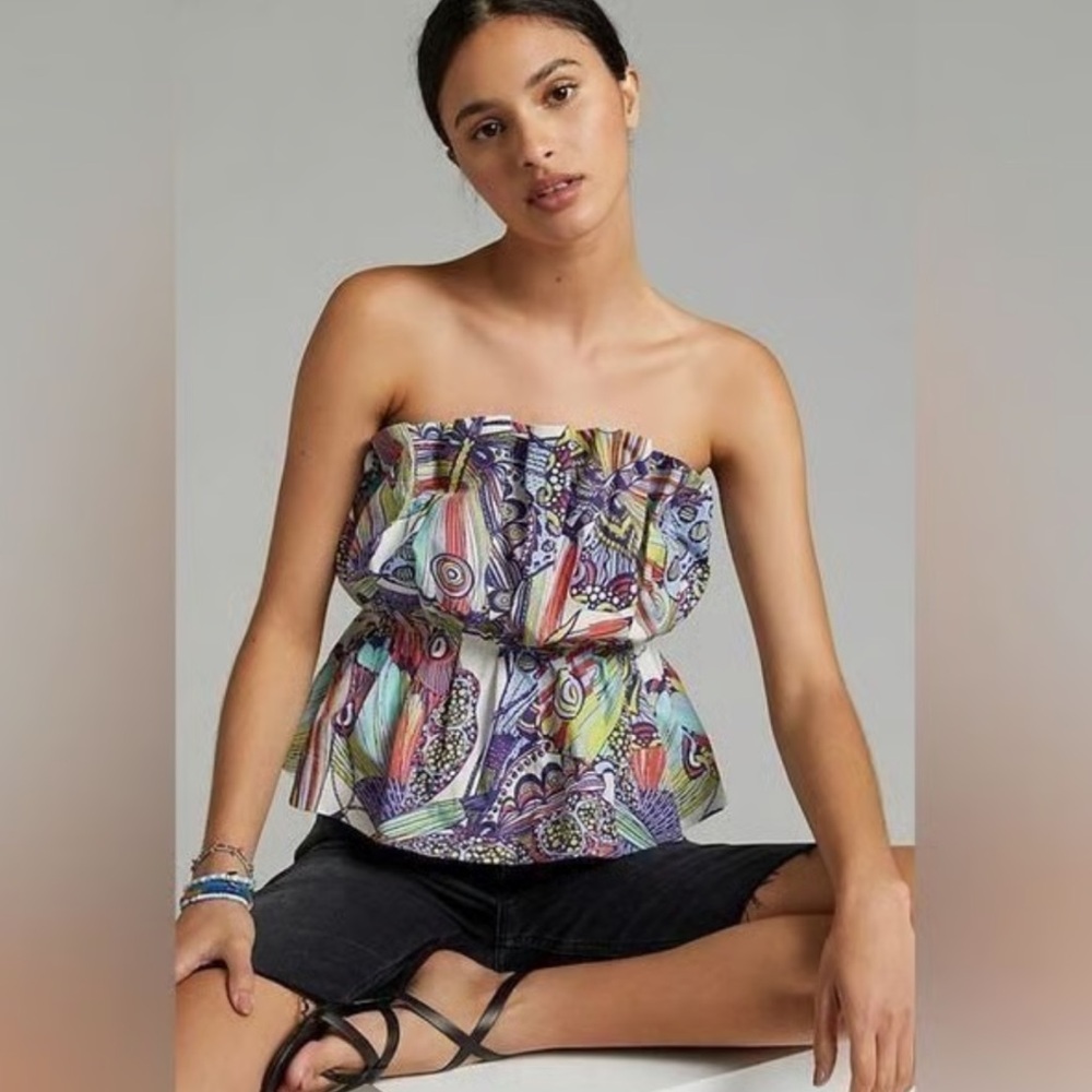 Anthropologie by Anthropologie  Diana Ruffled Tube Top
